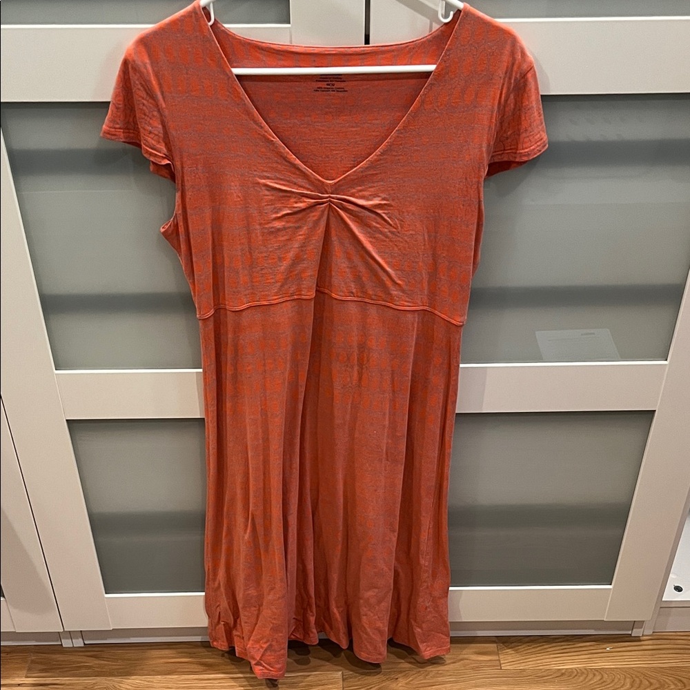 Casual Orange Short Sleeve Dress